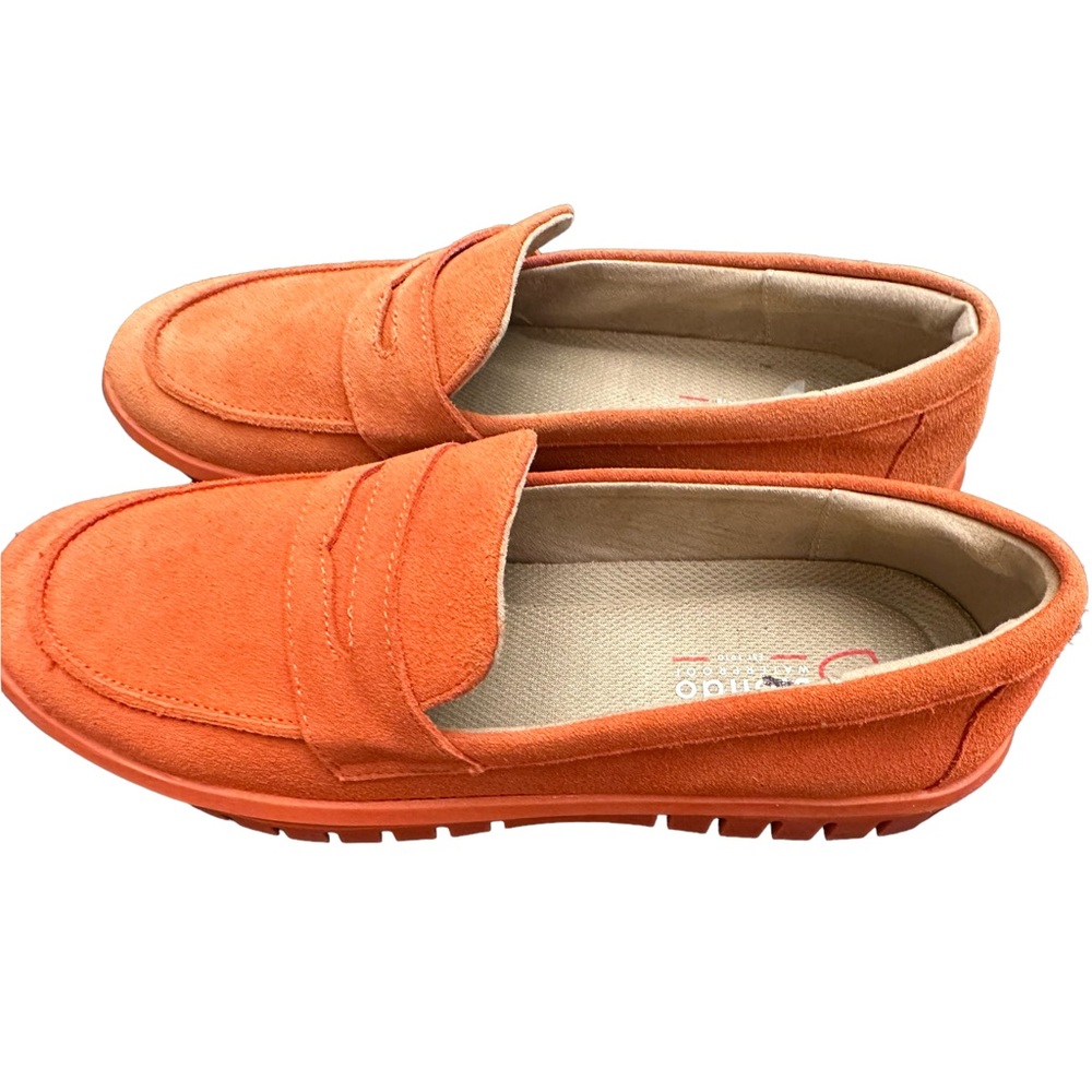 BLONDO Frey Waterproof Loafers Suede Red Poppy Size 7M NEW (FLAW)